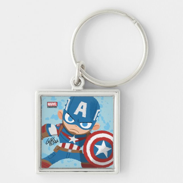 Porte-clés Guri Hiru Captain America (Devant)