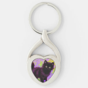 Porte-clés Gustav Klimt Black Kitten