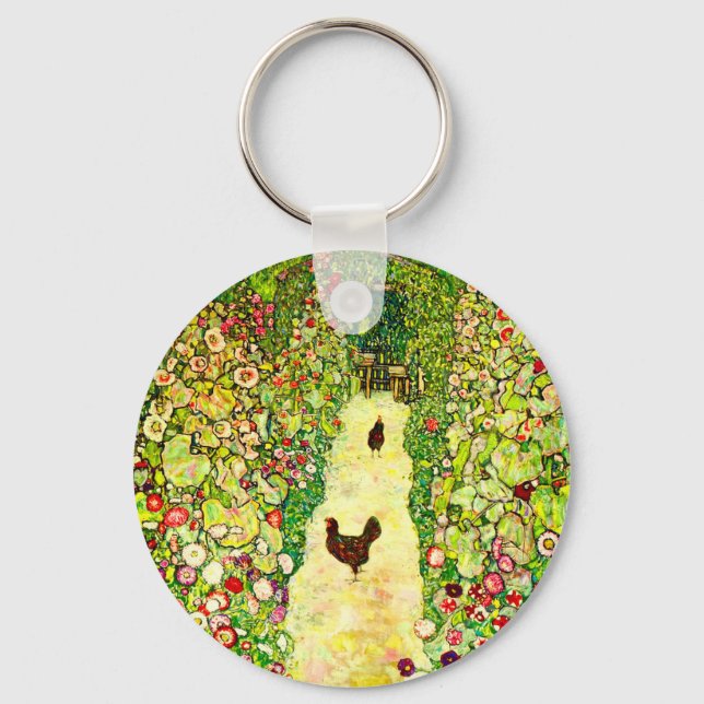 Porte-clés Gustav Klimt Garden with Chickens (Recto)