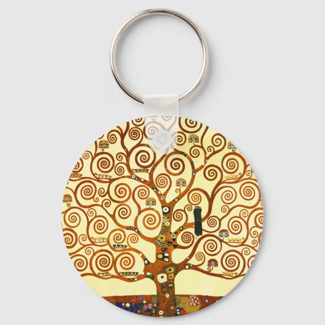 Porte-clés Gustav Klimt L'Arbre de la Vie Art fine (Recto)