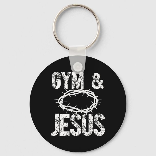 Porte-clés Gym And Jesus Christian Bodybuilder Religious Body (Recto)