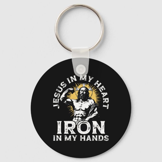 Porte-clés Gym And Jesus Christian Bodybuilder Religious Body (Recto)