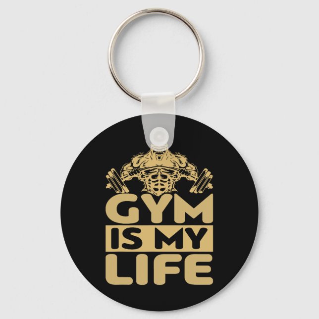 Porte-clés Gym Fuels Me Bodybuilding Motivation Intense Drive (Recto)
