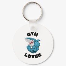 GYM LOVER Shark porte - clé - Cadeau amusant et mo
