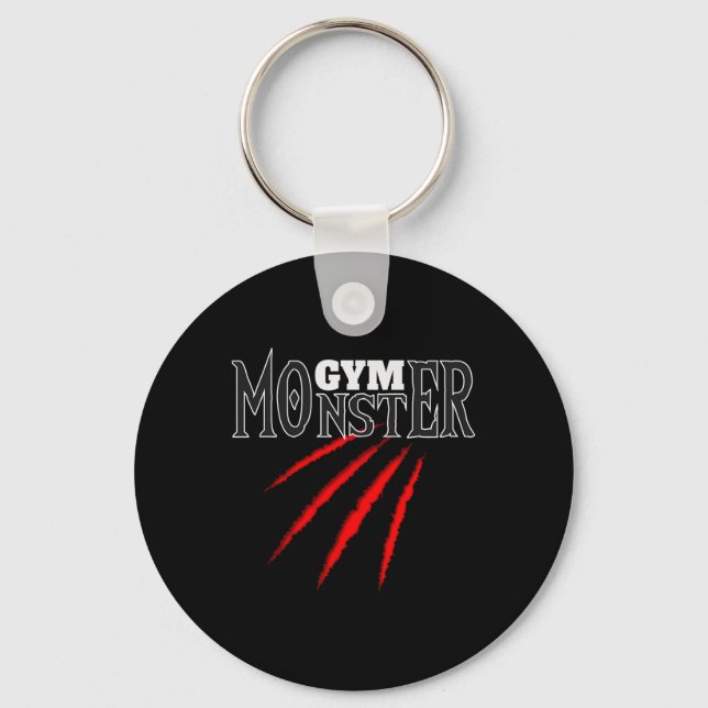Porte-clés Gym Monster Sport Bodybuilding Entraînement Poids  (Recto)