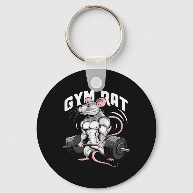 Porte-clés Gym Rat Funny Bodybuilding Fitness entraînement Gy (Recto)