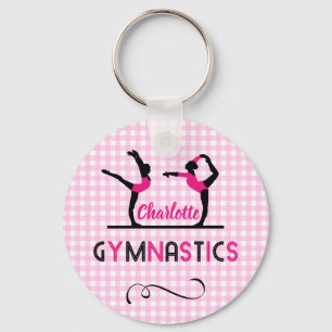 Porte-clés Gymnastique Gymnaste Figures mignonne rose Personn