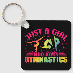 Porte-clés Gymnastique Gymnastique Juste une fille qui aime l