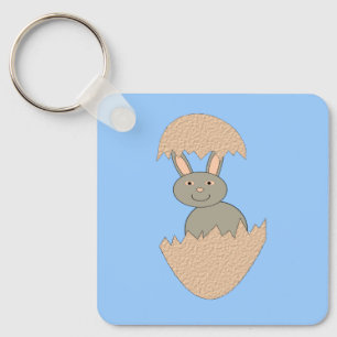 Porte-clés Hachage de lapin de l'oeuf bizarre personnalisé