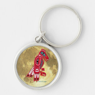Porte-clés HAIDA EAGLE & YELLOW LUNE Collection de chaînes cl