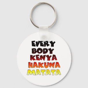 Porte-clés Hakuna Matata coloré : Une fête kenyane