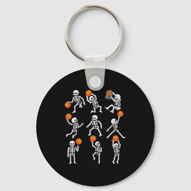 Porte-clés Halloween Basketball Skeletons Dunking Dribble Boy (Recto)