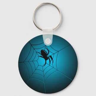 Porte-clés Halloween Black Spider sur le Web