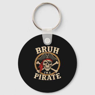 Porte-clés Halloween bruh un costume de crâne de pirate homme