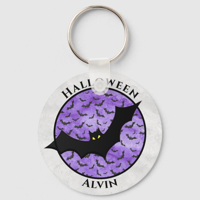 Porte-clés Halloween chauve chauve-souris Motif aléatoire vio (Recto)