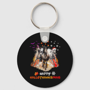 Porte-clés Halloween Cheval Et Joyeux Noël Joyeux Hallotha