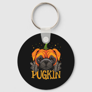 Porte-clés Halloween Chien Pugkin Funny Chien Citrouille Than