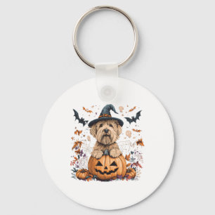 Porte-clés Halloween Citrouille de Terrier à couche molle par