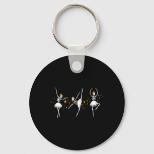 Porte-clés Halloween Danser Squelette Llerina Llet Femmes Fil