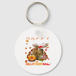 Porte-clés Halloween D'Écureuil Et Joyeux Noël Happy Hallo