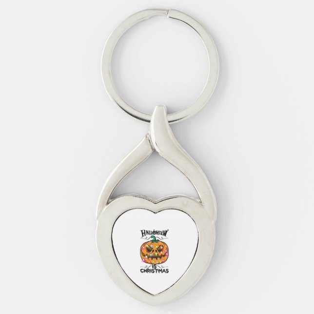 Porte-clés Halloween est Noël (Devant)