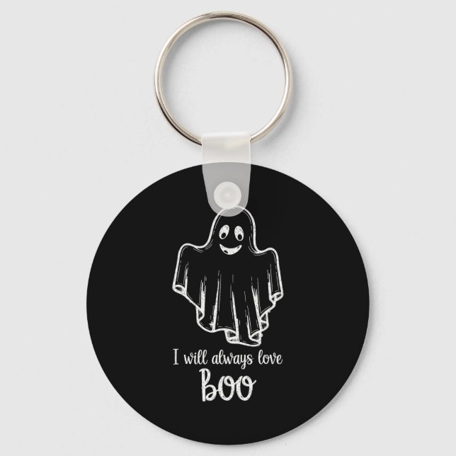 Porte-clés Halloween Ghost I Will Always Love Boo  (Recto)