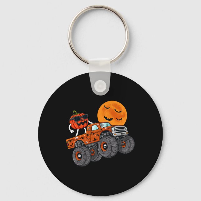 Porte-clés Halloween Jack-o'-lantern Monster Truck Toddler Bo (Recto)