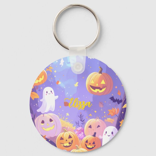 Porte-clés Halloween mignonne personnalisable (Recto)