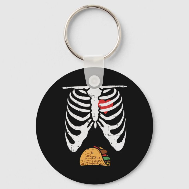 Porte-clés Halloween Papa Skeleton Taco Belly Fun Pregnancy C (Recto)