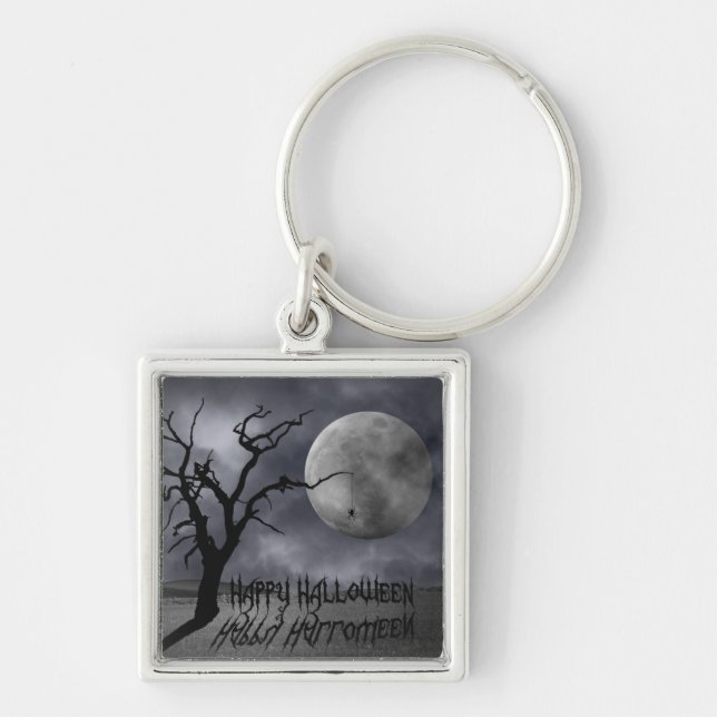 Porte-clés Halloween paysager éffrayant (Devant)