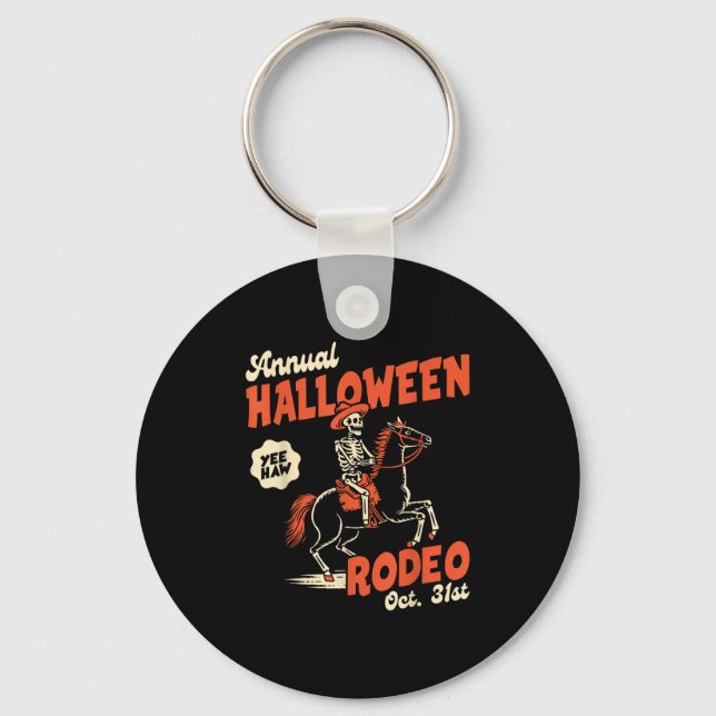 Porte-clés Halloween Rodeo Horse Western Cowboy Fall Autumn S (Recto)