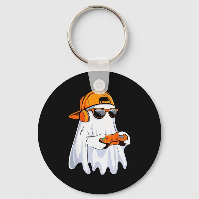 Porte-clés Halloween Shirt Ghost Gamer Video Gaming Boys Men  (Recto)