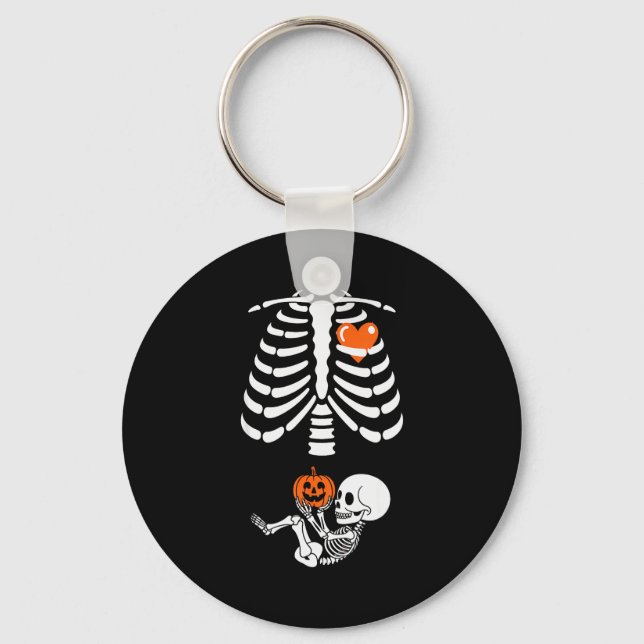 Porte-clés Halloween Skeleton Baby Rib Cage Maternity Pregnan (Recto)