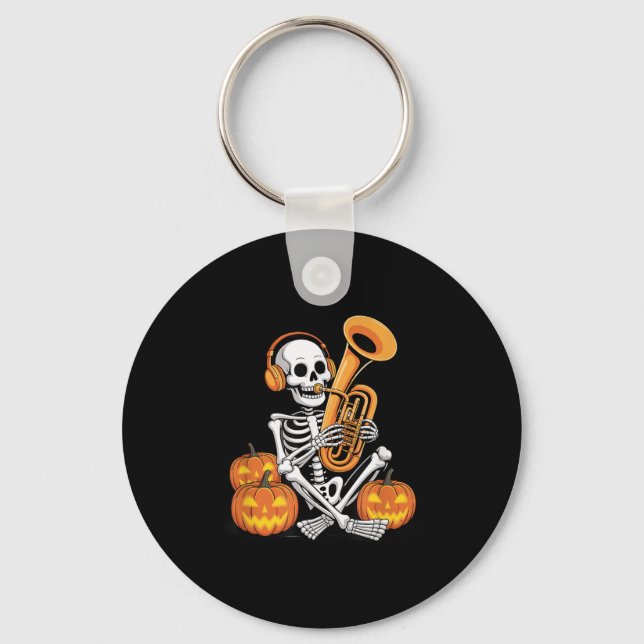 Porte-clés Halloween Skeleton Tuba Tubist  (Recto)