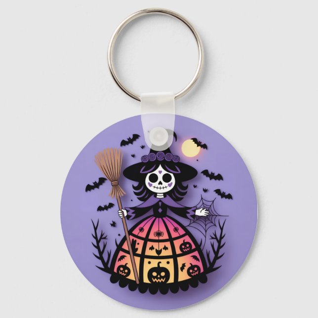 Porte-clés Halloween Skeleton Witch (Recto)