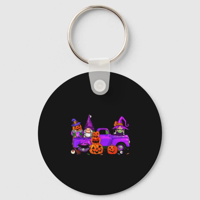 Porte-clés Halloween Truck Gnome Witch Pumpkin Boo Ghost Funn (Recto)