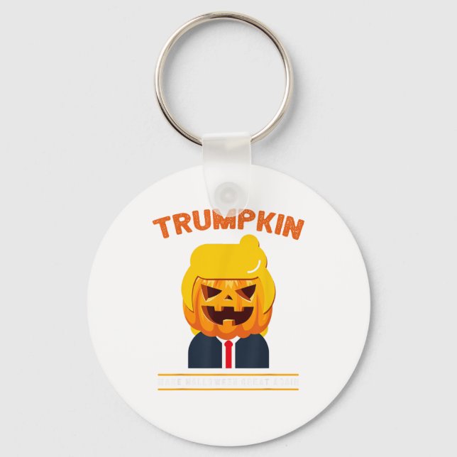 Porte-clés Halloween Trumpkin drôle Citrouille Halloween (Recto)