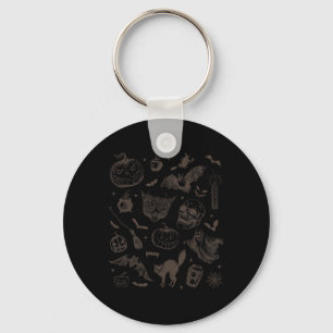 Porte-clés Halloween Vintage esthétique 90s Tattoo Cute Retro