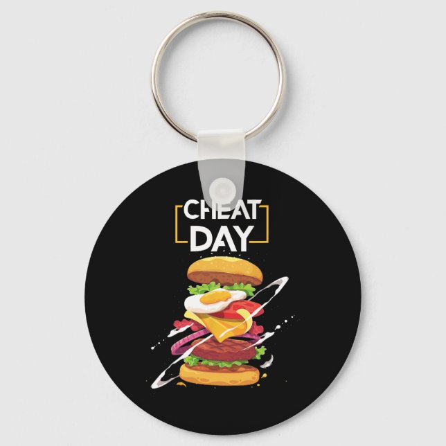 Porte-clés Hamburger Lover Cadeau Fast Food Gym Entraînement  (Recto)