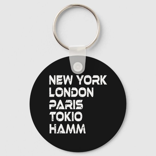 Porte-clés Hamm New York Londres Tokyo Paris (Recto)