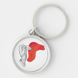 Porte-clés Hand Silhouette Camel Red