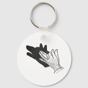 Porte-clés Hand Silhouette Wolf
