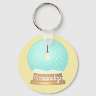 Porte-clés Hanging lightbulb snow globe keychain
