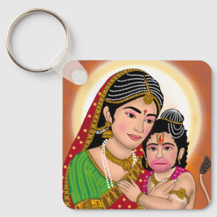 Porte-clés Hanuman & Anjana Mata