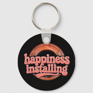 Porte-clés happiness.exe Installation - Rétro Corail Vintage