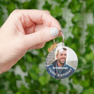 Porte-clés Happy Birthday Photo Personalize