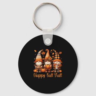 Porte-clés Happy Fall Y'all Gnome Pumpkin Autumn Thanksgiving
