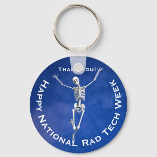 Porte-clés "Happy National Rad Tech Week" avec Skeleton