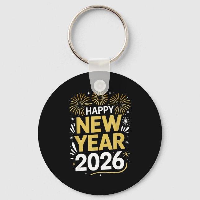 Porte-clés Happy New Year 2026 - New Year's Eve 2026  (Recto)