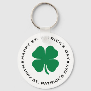 Porte-clés Happy St. Patrick's Day Shamrock Lucky Charm